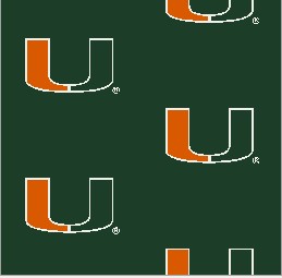 Collegiate Repeating Miami Canes